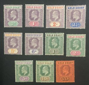 MOMEN: GOLD COAST SG #38-48 1902 MINT OG H £400 LOT #61398