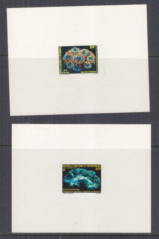 NEW CALEDONIA, 1979-1980 Fluorescent Corals pair,  EPREUVE DE LUXE