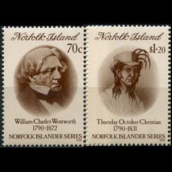 NORFOLK IS. 1990 - Scott# 495-6 Famous Persons Set of 2 NH