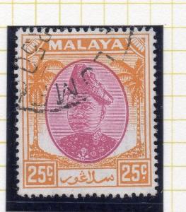 Selangor Malaysia 1949 Early Issue Fine Used 25c. 107708