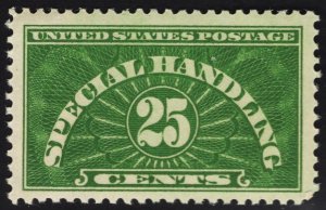 US# QE4 25c Deep Green Special Handling MINT NH SCV $37.50