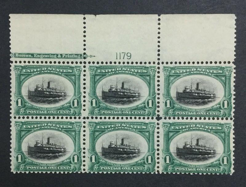 MOMEN: US #294 PLATE BLOCK MINT OG NH #24908