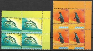 ARGENTINA 1999 INTERNATIONAL YEAR OF THE OCEAN FAUNA MARINE LIFE PENGUINS BLOCK