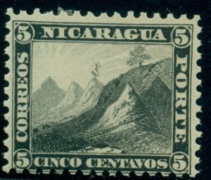 NICARAGUA #5 5c Liberty Cap, og, LH, F/VF, Scott $100.00