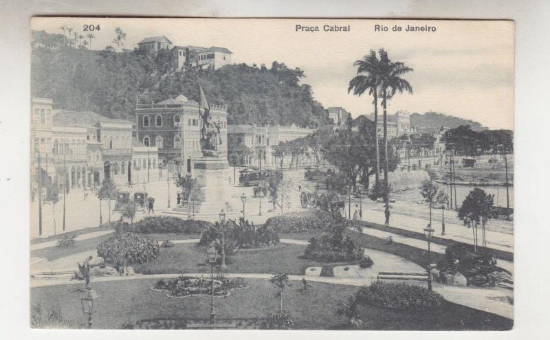 BRAZIL, 1909 ppc., Rio, Praca Cabral, 100r. to New Zealand.