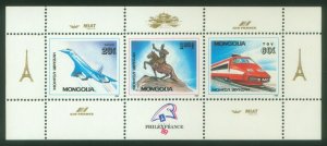 1989 Mongolia 2062-2064/B138 Concorde and cars 7,50 €