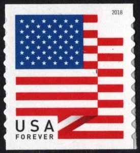 SC#5260 (Forever) U.S. Flag Coil Single: APU (2018) SA