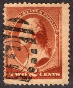 1883, US 2c, Washington, Used, Sc 210