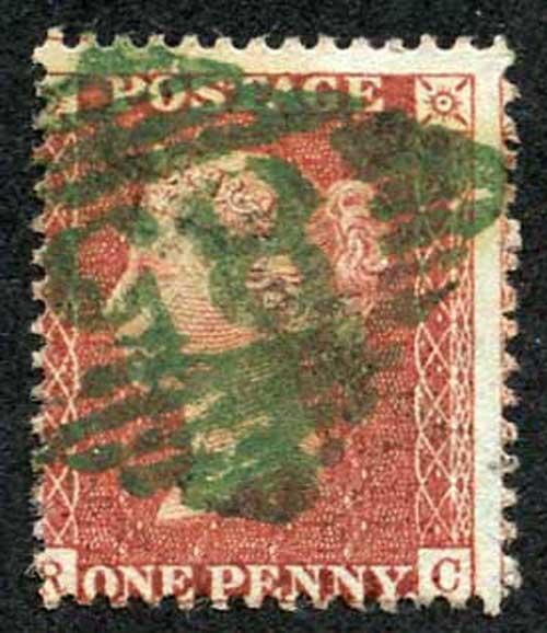 Penny Star (RC) Wmk LC perf 14 with Baltinglass 85 Cancel in GREEN