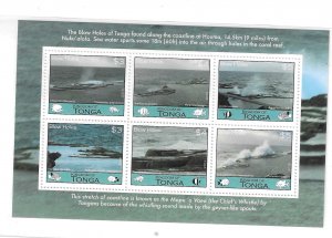 Tonga 2013 Blow Holes S/S Sc 1202 MNH C14