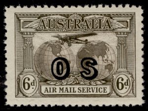 AUSTRALIA GV SG O127, 6d chestnut, M MINT. Cat £55.