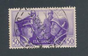 Italy 1941 Scott  416 used - 50c, Hitler & Mussolini