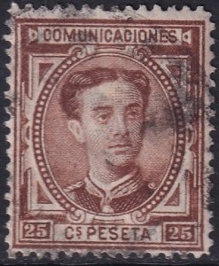 Spain 1876 Sc 225 used