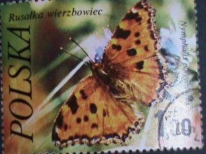 POLAND STAMP- COLORFUL BEAUTIFUL LOVELY BUTTERFLY JUMBO LARGE CTO STAMPS-VF