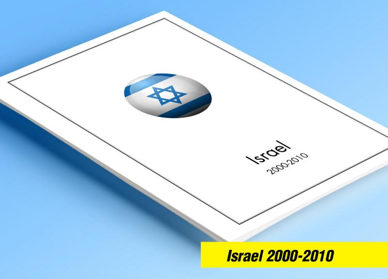 COLOR PRINTED ISRAEL 2000-2010 STAMP ALBUM PAGES (68 illustrated pages)