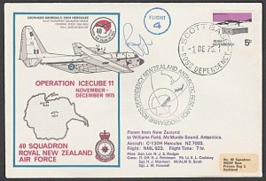 NEW ZEALAND ROSS DEPENDENCY 1975 signed flight cover ex Scott Base.......A315a