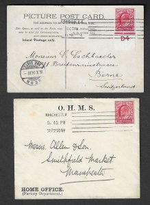 GREAT BRITAIN -  EDWARD VII 1904-09 Two postal history items with - 40123