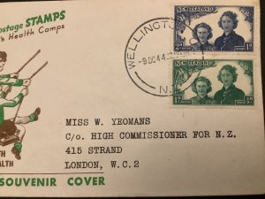 New Zealand Children’s Health 1944 Official Souvenir  Stamp Cover R40801