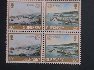 ​GUERNSEY-1983 SC#263a- EUROPA-VIEWS OF THE ST. PETER PORT HARBOR -MNH BLOCK