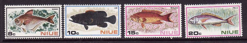 Niue-Scott#156-9-Unused NH set-Fish-1973-