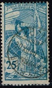 Switzerland 1900,Sc.#99 used 25 years UPU. comb perforation, Type II