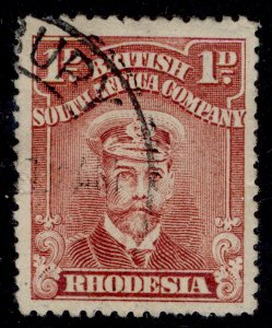 RHODESIA GV SG192, 1d brown-red, FINE USED.