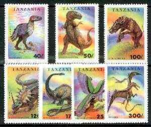 TANZANIA - 1994 - Prehistoric Animals - Perf 7v Set - Mint Never Hinged