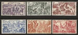 Wallis & Futuna C2-C7, mint, hinged,  Chad to Rhine complete set. 1946.  (f302)