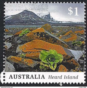 AUSTRALIA 2017 $1 Multicoloured, Heard Island-Big Ben Volcano Used