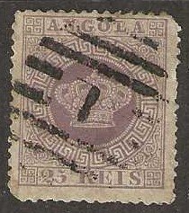 Angola 12, used, 1885, corner faults, (a656)