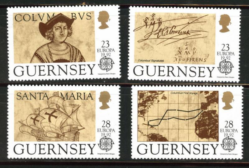 Guernsey Scott 467-70 MNH** Europa 1992 Colombus set