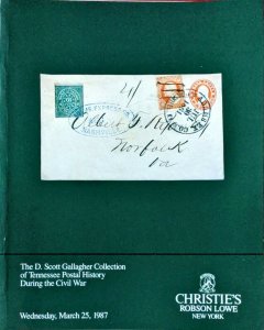 Auction Catalogue D Scott Gallagher TENNESSEE CIVIL WAR POSTAL HISTORY 