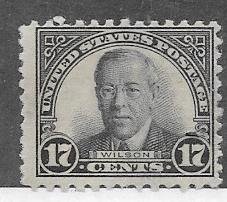 US# 623 17c Wilson, black (MNH) CV $19.00