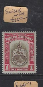 NORTH BORNEO  (P0804BB)  $1 ARMS, LION    SG 315   MNH 