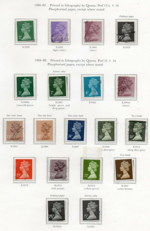 1971-1996 Collection of in excess of 350 Machin Definitives Unmounted Mint/Used