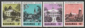 1978 Bahamas - Sc 420-3 - MNH VF - 4 single - Architectural Heritage