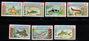 Cambodia Sc 447-53 NH set of 1983 - Sea Life - Fish