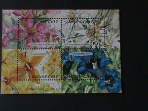 ​SINGAPORE-SC# 988a-FLOWERS OF SINGAPOR & SWITZERLAND MNH S/S VF LAST ONE