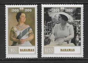 BAHAMAS SG880/1 1990 90th BIRTHDAY OF QUEEN MOTHER  MNH