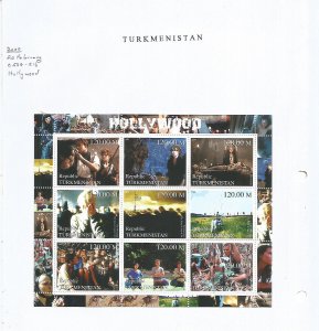 TURKMENISTAN - 2000 - Hollywood - Perf 9v Sheet - M L H - Private Issue