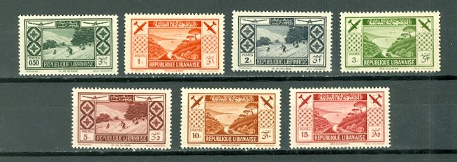 LEBANON(GR.LIBAN) AIR  #C49-55...MINT...$60.00