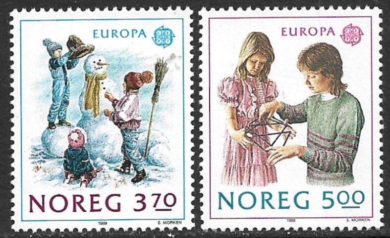 NORWAY 1989 EUROPA Children's Games Set Sc 942-943 MNH