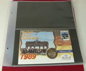 Magnum First Day Cover extra pages - size 275 x 277mm - 2 pocket format (2 hole)