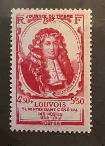 France 1947 Scott B218 MNH - Stamp Day, Marquis de Louvois