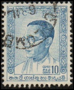 Ceylon 371 - Used - 10c Prime Minister Bandaranaike (1963)