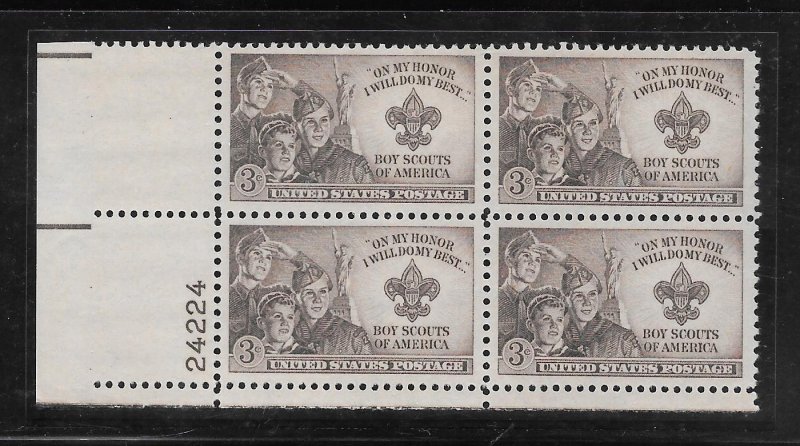 #995 MNH Plate Block