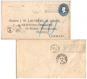 United States U.S. Postal Stationery 5c Grant Second Plimpton Envelope 1895 N...