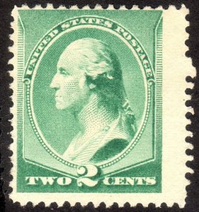 1887, US 2c, Washington, MNG, Sc 213