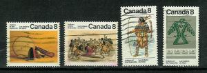 Canada Scott / Unitrade #574-77 \Subarctic Indians\F/VF Used