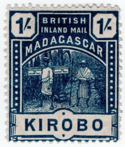 (I.B) Madagascar Postal : British Inland Mail 1/- (Kirobo)